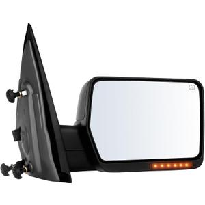 ECCPP Towing Mirror For 2004-2006 For Ford For F-150 Truck Right Passenger Side Power Control Heated Turn Signal Light Tow Mirror Black Textured