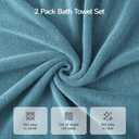 Ecolook 6 Piece Bath Towel Set,100% Cotton,Includes 2 Bath Towels 55x28 Inch,2 Hand Towels,2 Washcloths,Soft,Highly Absorbent & Quick Dry for Bathroom, Spa, Gym,Shower and Daily Use,Blue