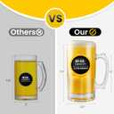 2 x 34fl.oz/1L Large Heavy Glass Beer Mug Set of 2 with Handle