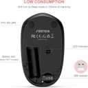 Seenda Wireless Mouse, 2.4G Noiseless Mouse with USB Receiver Portable Computer Mice for PC, Tablet, Laptop, Notebook - Rose Gold&Black