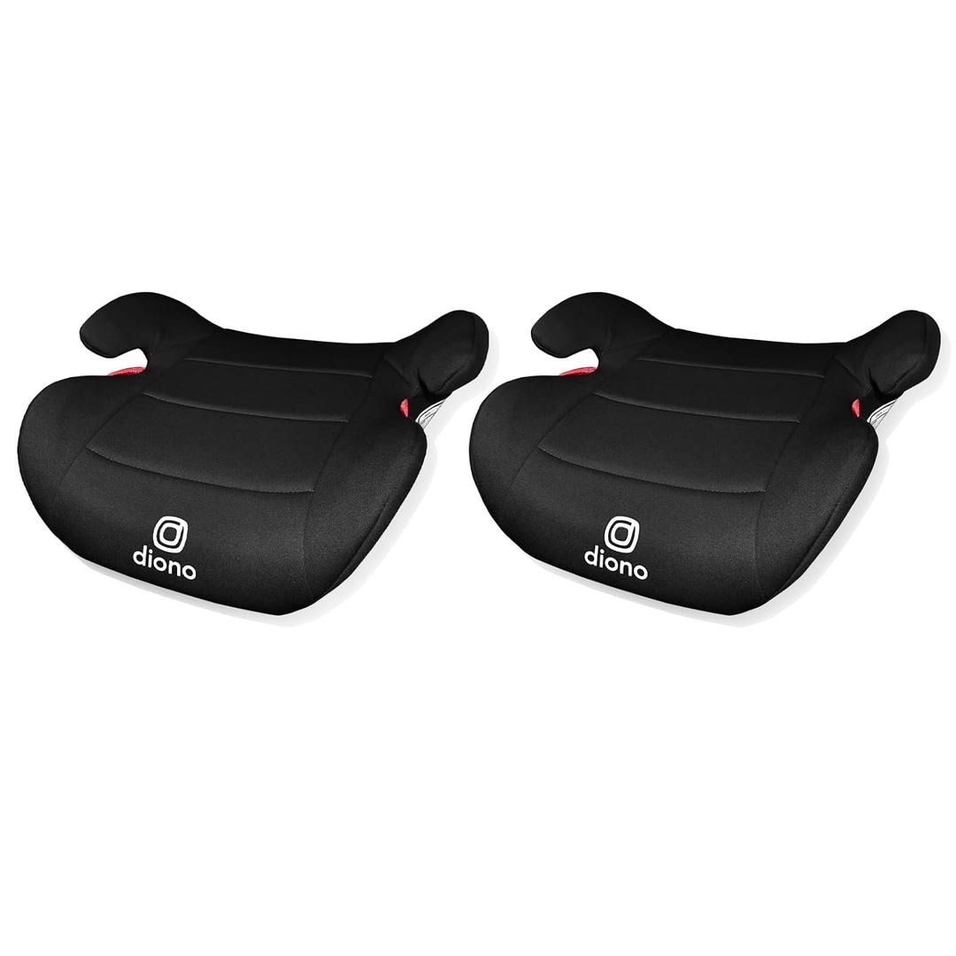 Diono Solana Lite Backless Booster Car Seat Pack of 2, Lightweight & Portable for Travel, Machine Washable Covers, 40-100 lbs, Black Storm, Manufacture Date: 18/04/2026