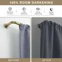 1 1/8 Inch Diameter Room Darkening Curtain Rods 84-134, Heavy Duty Window Wrap Around Drapery Rod with Aluminum Bracket, Accessories, Wall Mounted Ceiling Mounted, Adjustable Length, Antique Bronze