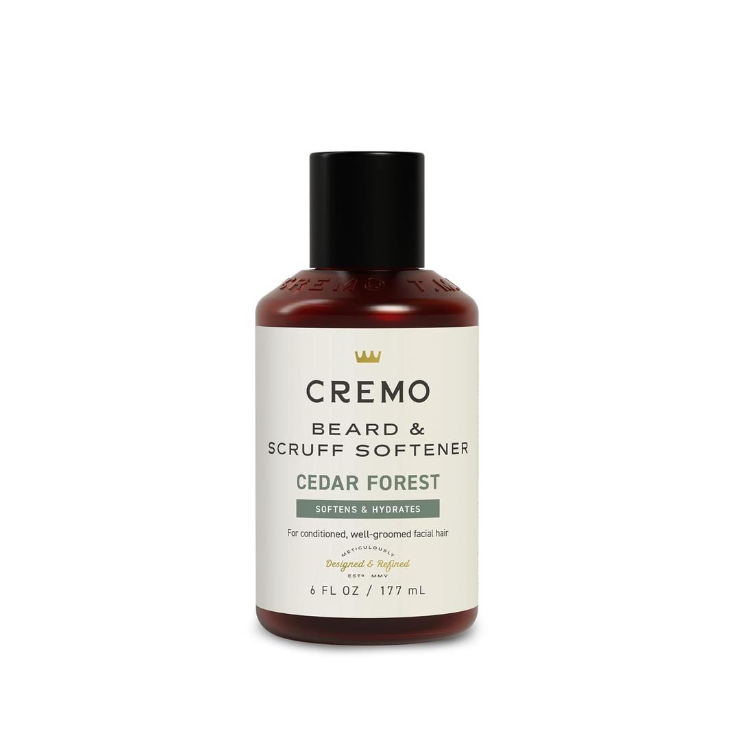 Cremo Cedar Forest Beard & Scruff Softener, Softens and Conditions Coarse Facial Hair of all Lengths in Just 30 Seconds, 6 Fluid Ounce (6 Fl Oz (Pack of 1))