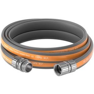 Giraffe Tools 10FT Garden Hose, 5/8" Lightweight Lay Flat Water Hose, No-Kink, Flexible Gardening Hose with Male to Female Aluminum Fitting, Customizable-Length Hose Pipe for Yard