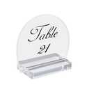 Mutualsign Acrylic Name Card Holder 10 PCS Acrylic Place Card Holder, Clear Acrylic Sign Holder Table Number Holder with Blocks for Sign /Name /Menu /Numbers
