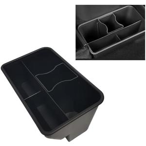 ZXFRC Rear Center Console Storage Box ABS Rear Cup Holder Backseat Storage Box Compatible with Tesla Model Y 2020 2021 2022 2023 Underseat Consoles Storage Box Accessories