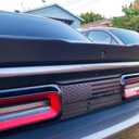 Xinghe Taillight Center Divider for Dodge Challenger 2015-2023, American Flag Decals for Rear Light Sticker Exterior Accessories for Dodge Challenger (for Dodge Challenger 2015 - 2023, With Letter Cut