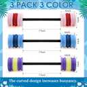 Soulchen 3 Pack Long Aquatic Exercise Dumbbells Pool Exercise Equipment Eva Foam Water Aerobics Equipment With High Density For Weight Loss Water Sport Fitness Tool(Multi-color,Medium)