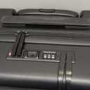 LOVEVOOK Carry On Luggage 22x14x9 Airline Approved with Detachable Pouch, 21 Inch Hard side Suitcases with Spinner Wheels, Lightweight Carry-on Luggage with TSA Lock for Women Men, 2PCS, Black