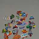 30 Pieces Vehicles Embroidered Applique Bus Tractor Truck Airplane Boat Bike Iron on Patches for Learning Jeans Outfit Shirt Backpack Embellishments