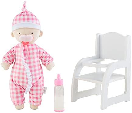 Mud Pie Baby Doll & High Chair Set