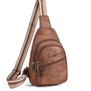 Mroede Sling Bag Crossbody Bags for Women Cross Body Fanny Pack Chest Bag Small Sling Purses Backpack Travel Purse, Brown