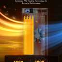 Sunnote Space Heater for Indoor Use, 1500W Electric & Portable Ceramic Heaters with 80Oscillating, Thermostat, 3 Modes, 24Hrs Timer, Room Heater with Remote, Fast Heating Safe for Bedroom Room Use (Black)