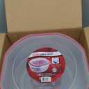 Sterilite Ultra-Seal 8.1 Qt Bowl, Large Airtight Food Storage Container, Latching Lid, Microwave and Dishwasher Safe, Clear With Red Gasket, 2-Pack