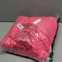 Puncuntex Flannel Fleece Throw Blanket Hot Pink 60"80",Super Soft Plush Cozy Blanket with Square Grid Design Luxury for Couch Sofa Chair