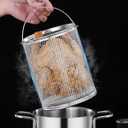 Asparagus Pot, Asparagus Steamer Stainless Steel Steamer Cooker 4L Pasta Pot with Strainer Pasta Cooker for Spaghetti, Oil Deep Fry Pan for French Fries