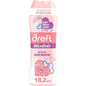 Dreft Blissfuls In-Wash Laundry Scent Booster Beads, Baby Fresh Scent, 18.2 oz
