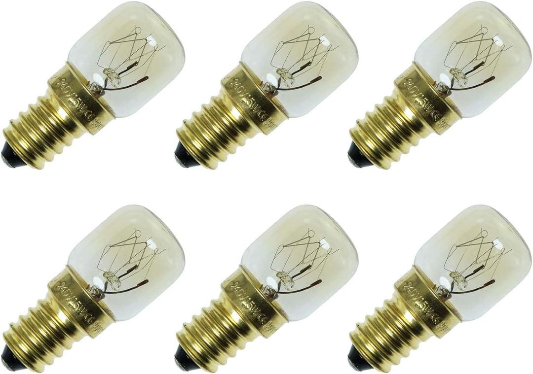 Oven Lamp 6PCS T22 240v 15W E14 Microwave Light Bulb Cooker Light
