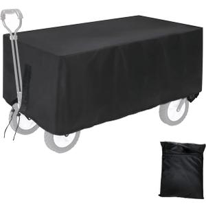 Collapsible Cart Cover(Only Cover),Outdoor Folding Garden Wagon Cart Heavy Duty Cover,Waterproof Dustproof UV Resistant Only Cover- 33" L x 21" W x 19" H