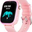 OKYUK Kids Smart Watch Gift for Girls Age 5-12, 4G Kids Watch 47 Games, HD Touch Screen Two-Way Calling Feature, School Settings, SOS, Birthday Gift for Boys and Girls Ages 7 8 9 10 (Pink)