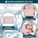PAVILIA Travel Blanket Pillow, Soft Airplane Blanket 2-in-1 Combo Set, Plane Blanket Compact Packable, Flight Essentials Car Pillow, Travelers Gifts Accessories, Luggage Backpack Strap, 60x43 Pink