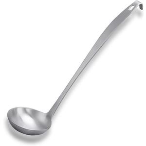 Tenta Kitchen 2oz/56ml Stainless Steel Small Soup Ladle Spoon,10.8x 3 Stainless Steel One-piece Professional Ladle With Hook And Hole For Convenient Hanging