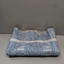 GarveeHome Scalloped Washable Rug 4x6, Blue Boho Living Room Area Rug, Bordered Non-Slip Farmhouse Bedroom Carpet Dorm Room Throw Rug, Low Pile Soft Accent Mat for Kitchen Entry Office 4 ft x6 ft Blue