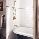 Moen Ronan Bronzed Gold Single-Handle Modern Tub and Shower Faucet with Handheld Rain Shower Spray Head, Shower Handle, Tub Spout, and Valve, 82021BZG