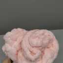 BEDELITE Fleece Decorative Blanket - 3D Jacquard Pink Throw Blankets for Women's Couch & Bed, Soft and Cozy Warm Plush Fluffy Blanket, Cute Birthday Gift for Women, 50x60 Inches