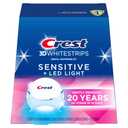 Crest 3D Whitestrips Sensitive & Gentle + LED Light  Teeth Whitening Kit, 1 Light + 14 Treatments, Each with 1 Upper/1Lower, 28 Strips  Crest 3DWhite Teeth Whitening Strips