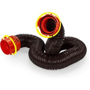 Camco RhinoFLEX RV 5ft Sewer Hose Extension Kit with Swivel Fitting - 39765, Black
