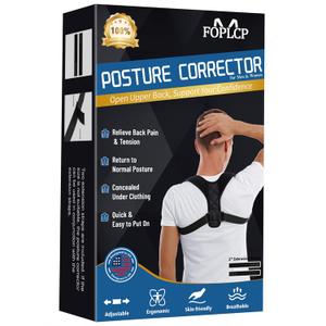 Posture Corrector for Men and Women - Invisible & Mesh Breathable Upper Back Brace - Adjustable Back Straightener - Relieve Shoulder, Neck & Back Pain, L(38-48inch) 1PCS