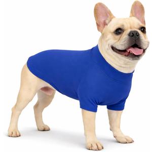 Premium Yoga-Fabric Dog T-Shirt – Breathable, Stretchy, Anti-Shedding Pet Clothes for All Seasons, Small to Large Dogs, Royal Blue, XS