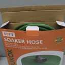 50 FT Water Saving Flat Soaker Hose with 20 Stakes for Garden Lawn - Durable Irrigation Tubing with Multi Directional Sprinkler Spray Up to 8 FT Range