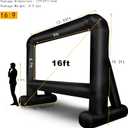 OUTTOY Inflatable/Blow Up Projection Screen with Quiet Fan and Storage Bag, Easy Set up, Mega for Outdoor, Backyard Movie Night, Theme Parties, Celebrations-16FT