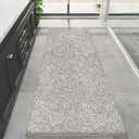 Beige Bathroom Rugs Runner Extra Long 59.1"x23.6"Large Bath Mat Plush Shaggy Microfiber Bath Rugs Non-Slip Absorbent Bath Mat Extra Soft & Thick Bath Rugs for Bathroom, Machine Washable