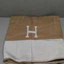 Fcteap h Blanket Soft Throw Blanket Faux Fleece Cashmere Plaid Warm Shawl Thick Knitted Plush Cozy Comfy for Women Throw Blanket for Sofa Couch Bed Queen King Size 55x66 in (Khaki)