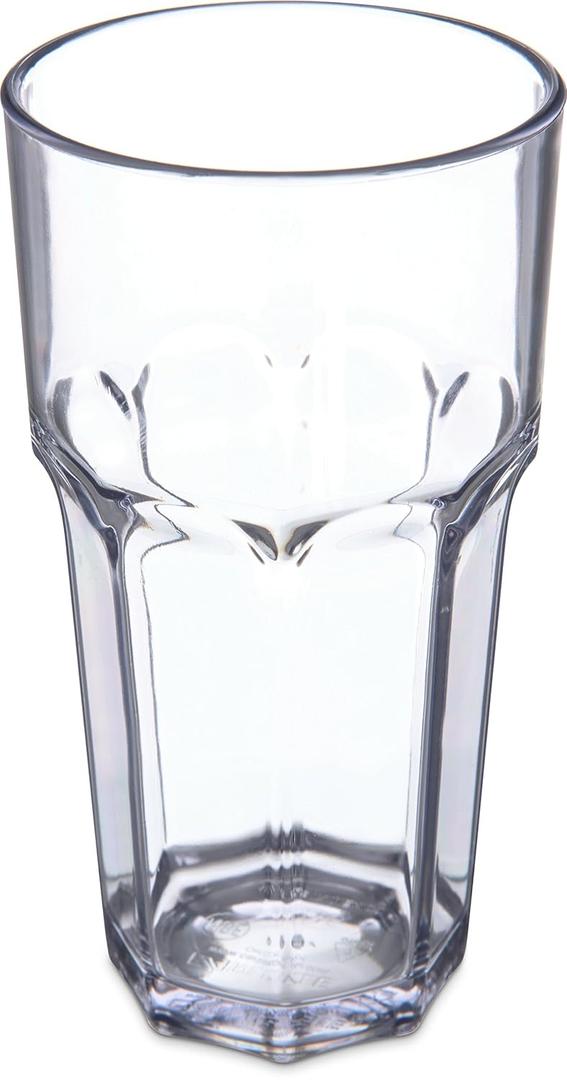 Carlisle FoodService Products Louis Tall Tumbler for Restaurants, Catering, Kitchens, Plastic, 16 Ounces, Clear, (Pack of 24)