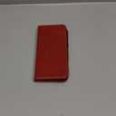 SHIELDON Case for iPhone 16 Pro Max 2024, Genuine Leather Foldable Wallet Case, Kickstand, RFID Blocking Credit Card Slots, Magnetic Protective Case Compatible with iPhone 16 Pro Max 6.9" - Retro Red