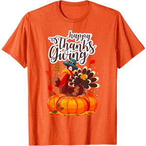 Men and Women - Skeleton Rib Cage Costume T-Shirt Orange, Size XXL