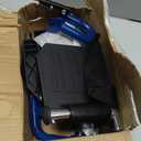 Blue Streak Wheelchair footrest Replacement,Economy Footrest for Wheelchairs and Transport Chair, Composite Footplates and Heel Loops,Universal Swing-Away Footrests, T93, PH-SF(1 Pr, Blue)