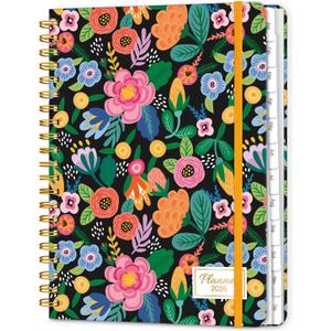 2026 Planner 8.5 x 11, Large Weekly and Monthly Planners with Tabs, A4 Spiral Bound Daily Calendar 2026 Planner, 12 Month Agenda Organizers from Jan. to Dec.(Pink Bloss)