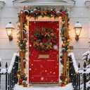 2 x 12Pcs Brown Long Velvet Christmas Tree Bows 24x15 Inch Vintage Large Small Velvet Christmas Staircase Garland Rustic Wreath Swag Bow with Twist Tie for Xmas Tree Topper Holiday Indoor Decoration