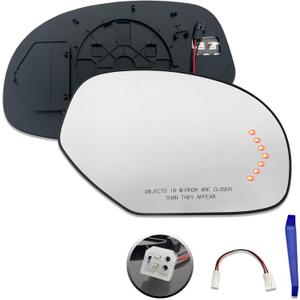 Replacement Right passenger side mirror glass for 2007-2014 Chevy Chevrolet Silverado,Tahoe,Avalanche,Suburban 1500 2500,GMC Sierra 1500 2500,Yukon,Cadillac Escalade, 4-pin,turn signal