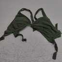 Women's Supportive Halter Bikini Padded Push Up Ruched Bust Hook Back Swimsuit Bathing Suit Tops Only L