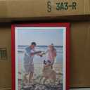 decorUhome 12x18 Picture Frame, Display Pictures 11x17 with Mat or 12x18 without Mat, Wall Mounting Photo Frame, Red, 1 Pack