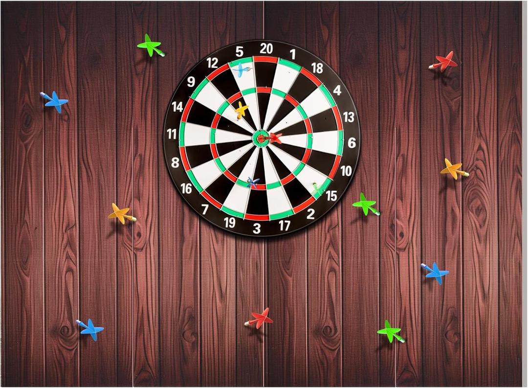 Dart Board Wall Protector, 47 x 35 in, 0.5 in Thick Felt Dart Board Surround Backboard, Self-Adhesive Wall Protection Backing, Cork Alternative for Game Room, Bar, Man Cave