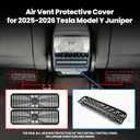 3PCS Air Vent Protective Cover for 2025-2026 Tesla Model Y Juniper, 2pcs Rear Under Seat Floor Air Vent Cover and 1pc Rear AC Vent Cove, Air Condition Outlet Grille Protector