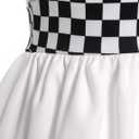 IBTOM CASTLE Baby Girl 1st 2nd Birthday Outfit Race Car Birthday Cake Smash Photoshoot Racer Dress Suit (White)