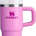 STANLEY Quencher H2.0 Tumbler with Handle and Straw 14 oz | Flowstate 3-Position Lid | Cup Holder Compatible for Travel | Insulated Stainless Steel Cup | BPA-Free | Peony